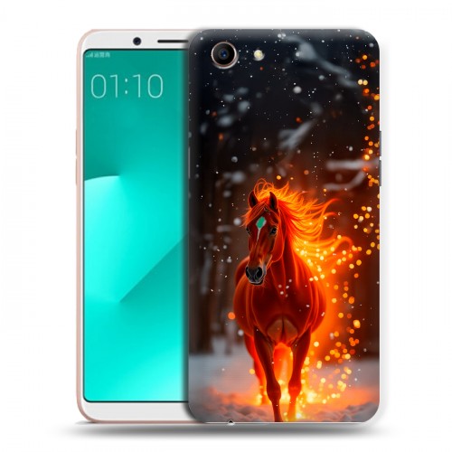 Дизайнерский пластиковый чехол для OPPO A83 Новый год