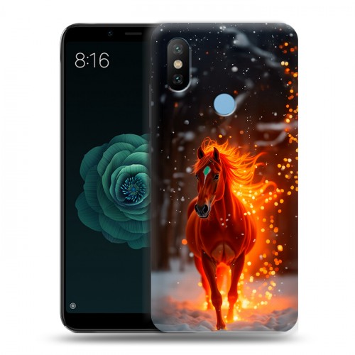 Дизайнерский силиконовый чехол для Xiaomi Mi A2 Новый год