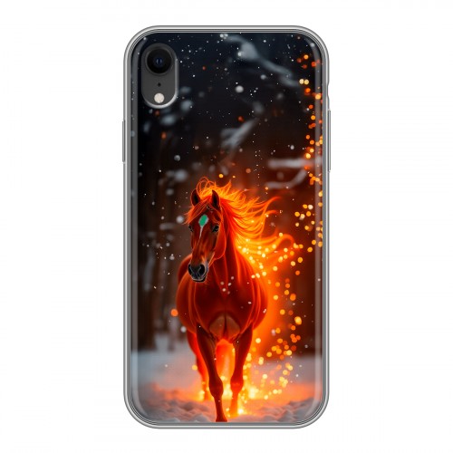 Дизайнерский силиконовый чехол для Iphone Xr Новый год