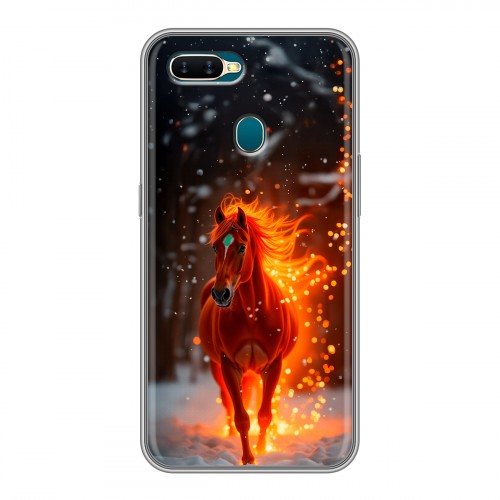 Дизайнерский силиконовый чехол для OPPO AX7 Новый год