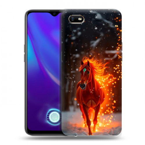 Дизайнерский силиконовый с усиленными углами чехол для OPPO A1k Новый год