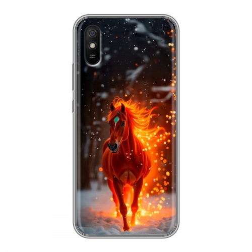 Дизайнерский силиконовый с усиленными углами чехол для Xiaomi RedMi 9A Новый год