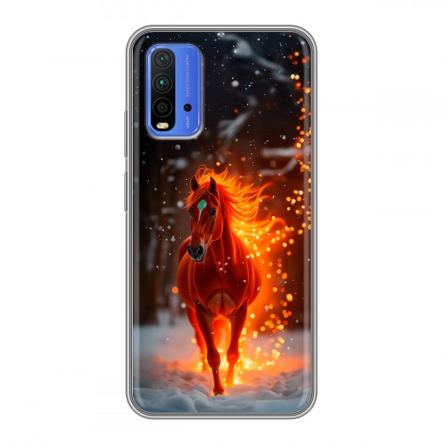 Дизайнерский силиконовый чехол для Xiaomi RedMi 9T Новый год