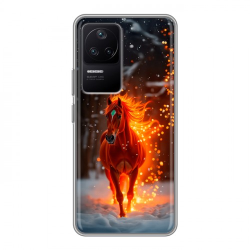 Дизайнерский силиконовый чехол для Xiaomi Poco F4 Новый год