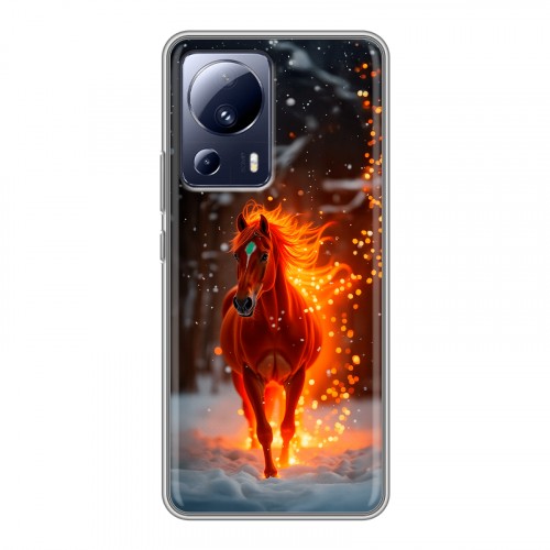 Дизайнерский силиконовый чехол для Xiaomi 13 Lite Новый год