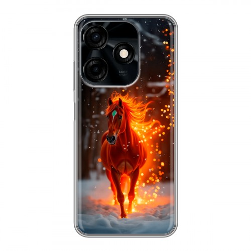 Дизайнерский силиконовый чехол для Tecno Spark 10C Новый год