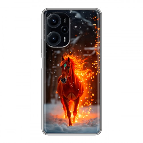 Дизайнерский силиконовый чехол для XIaomi Poco F5 Новый год