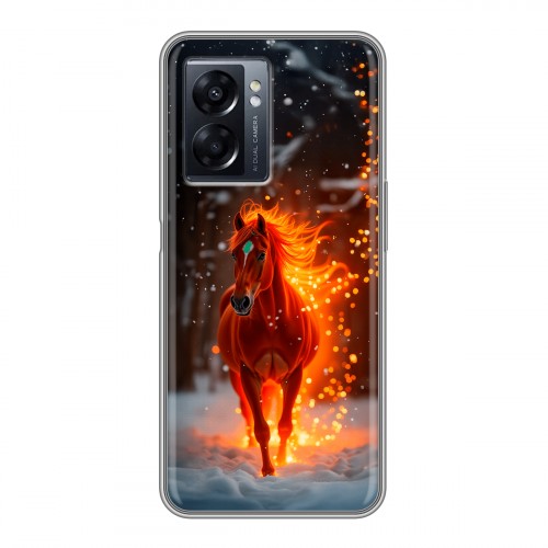 Дизайнерский силиконовый чехол для OPPO A57 5G Новый год