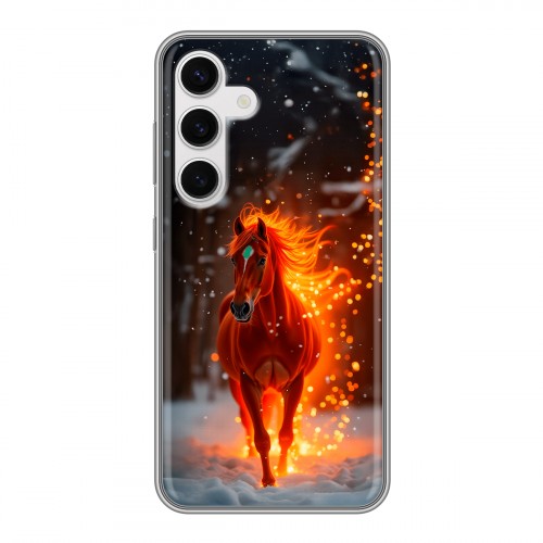 Дизайнерский силиконовый чехол для Samsung Galaxy S24 Новый год
