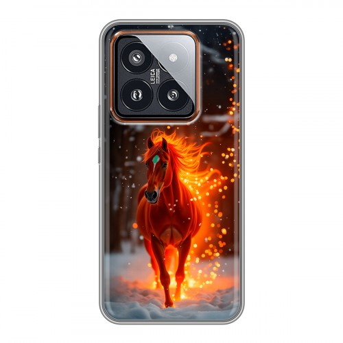 Дизайнерский силиконовый чехол для Xiaomi 14 Pro Новый год