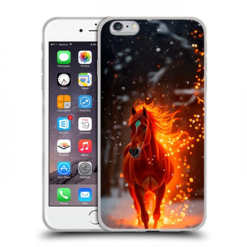 Дизайнерский силиконовый чехол для Iphone 6 Plus/6s Plus Новый год