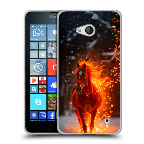 Дизайнерский пластиковый чехол для Microsoft Lumia 640 Новый год