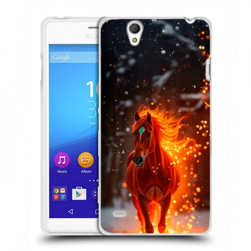 Дизайнерский пластиковый чехол для Sony Xperia C4 Новый год