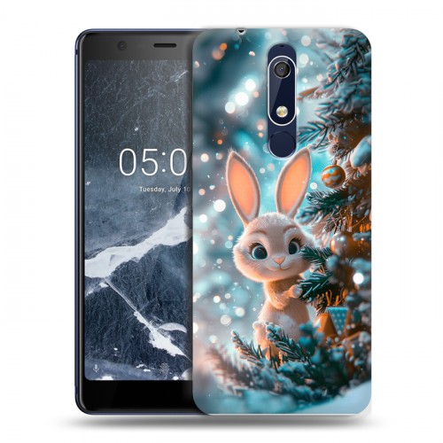 Дизайнерский пластиковый чехол для Nokia 5.1 Новый год