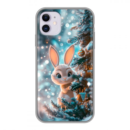 Дизайнерский силиконовый чехол для Iphone 11 Новый год