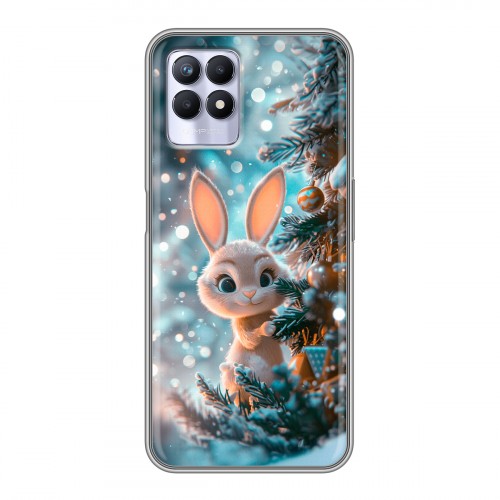 Дизайнерский силиконовый с усиленными углами чехол для Realme 8i Новый год