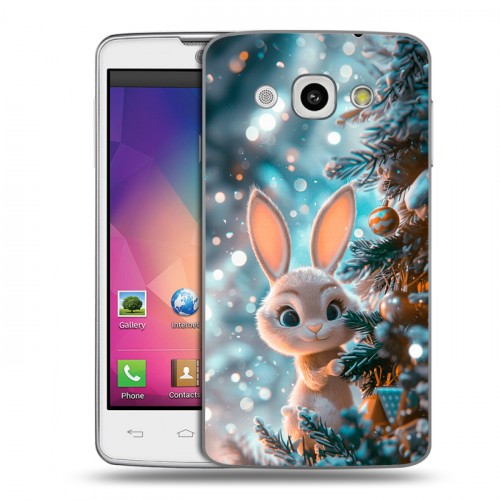 Дизайнерский пластиковый чехол для LG L60 Новый год