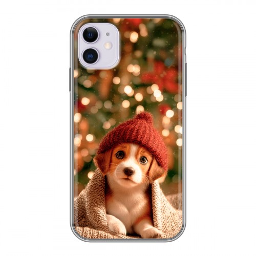 Дизайнерский силиконовый чехол для Iphone 11 Новый год