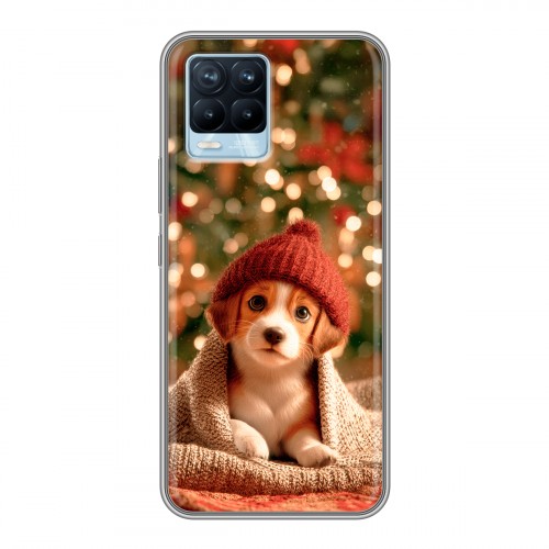 Дизайнерский силиконовый чехол для Realme 8 Новый год