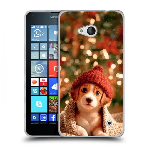 Дизайнерский пластиковый чехол для Microsoft Lumia 640 Новый год