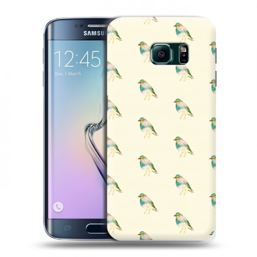 Дизайнерский пластиковый чехол для Samsung Galaxy S6 Edge Пастельные узоры
