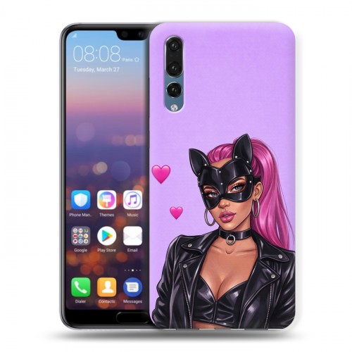 Дизайнерский силиконовый с усиленными углами чехол для Huawei P20 Pro женский
