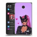 Дизайнерский пластиковый чехол для Nokia X женский