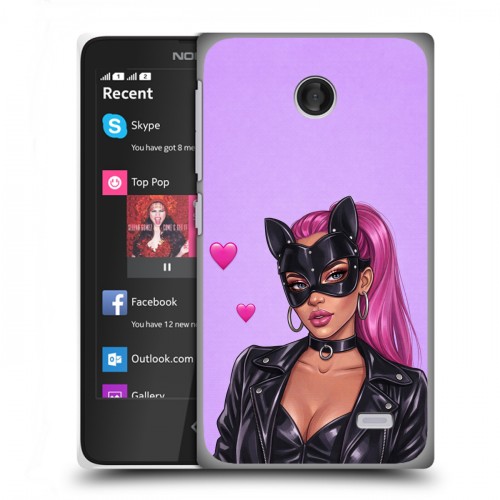 Дизайнерский пластиковый чехол для Nokia X женский