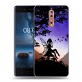 Дизайнерский пластиковый чехол для Nokia 8 Фантастические силуэты