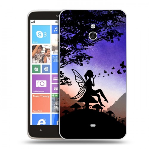 Дизайнерский пластиковый чехол для Nokia Lumia 1320 Фантастические силуэты