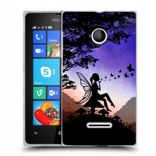 Дизайнерский пластиковый чехол для Microsoft Lumia 435 Фантастические силуэты