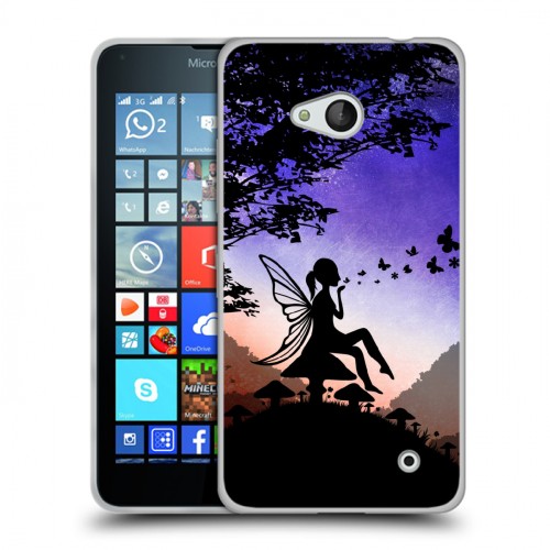 Дизайнерский пластиковый чехол для Microsoft Lumia 640 Фантастические силуэты