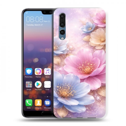 Дизайнерский силиконовый с усиленными углами чехол для Huawei P20 Pro женский