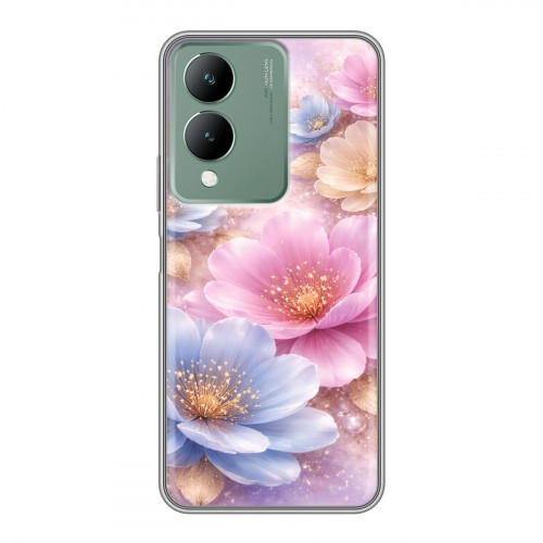Дизайнерский силиконовый с усиленными углами чехол для Vivo Y17s женский