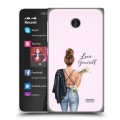 Дизайнерский пластиковый чехол для Nokia X женский