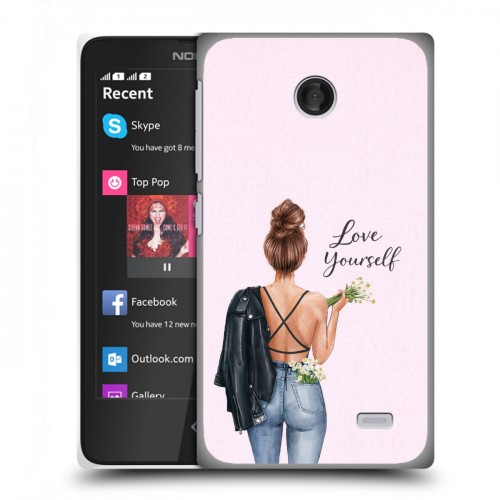 Дизайнерский пластиковый чехол для Nokia X женский