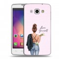 Дизайнерский пластиковый чехол для LG L60 женский
