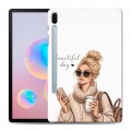 Дизайнерский силиконовый чехол для Samsung Galaxy Tab S6 женский