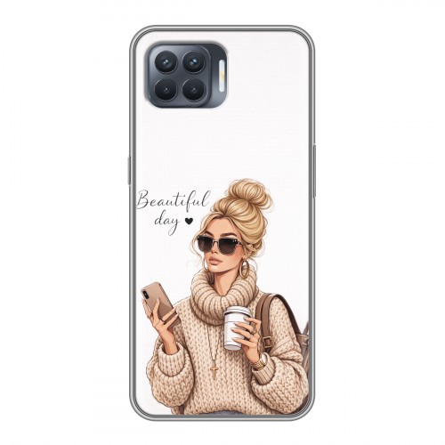 Дизайнерский силиконовый чехол для OPPO Reno4 Lite женский