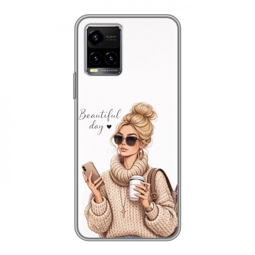 Дизайнерский силиконовый чехол для Vivo Y33s женский
