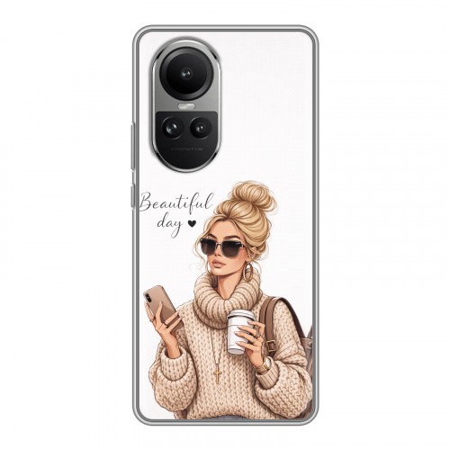 Дизайнерский силиконовый чехол для OPPO Reno10 женский
