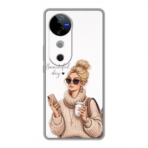 Дизайнерский силиконовый чехол для Vivo V40 5G женский
