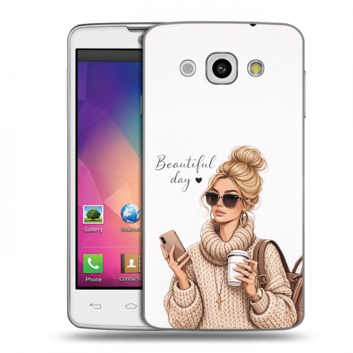 Дизайнерский пластиковый чехол для LG L60 женский