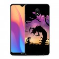 Дизайнерский силиконовый с усиленными углами чехол для Xiaomi RedMi 8A Фантастические силуэты