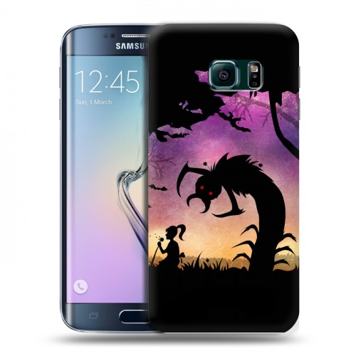 Дизайнерский пластиковый чехол для Samsung Galaxy S6 Edge Фантастические силуэты
