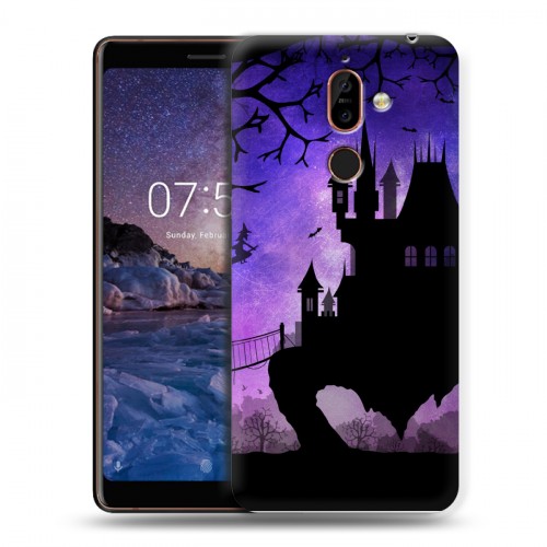 Дизайнерский пластиковый чехол для Nokia 7 Plus Фантастические силуэты