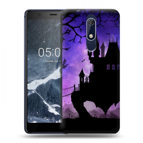 Дизайнерский пластиковый чехол для Nokia 5.1 Фантастические силуэты