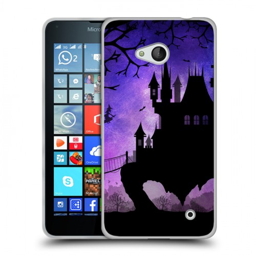Дизайнерский пластиковый чехол для Microsoft Lumia 640 Фантастические силуэты