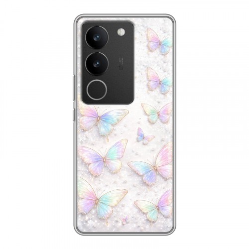 Дизайнерский силиконовый с усиленными углами чехол для Vivo V29 женский