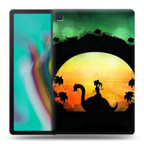 Дизайнерский силиконовый чехол для Samsung Galaxy Tab S5e Фантастические силуэты